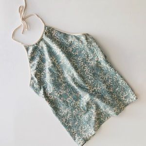Gap; Paisley Halter Crop - Vintage